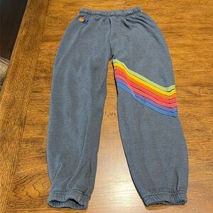 AVIATOR NATION Blue rainbow sweatpants. Women’s XS. See matching pullover listed